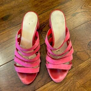 Loeffler Randall HOT PINK mule sandal